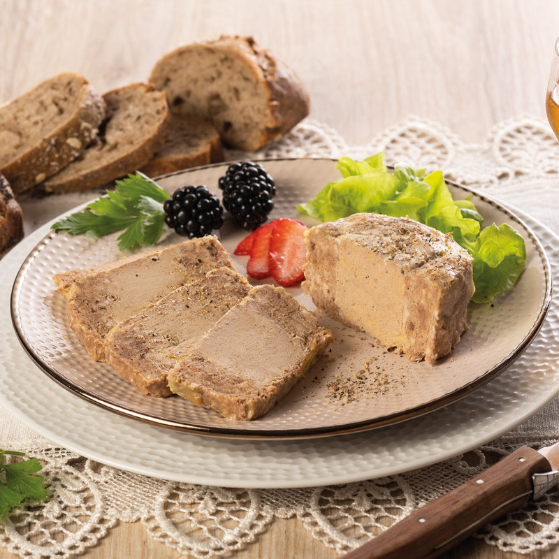 Le lot de 3 Terrines d'oie au foie de canard (20% foie gras) 130g