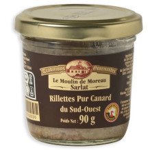 Rillettes pur canard du Sud-Ouest, bocal 90g