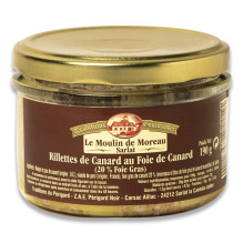 Les Rillettes de Canard au Foie de Canard (20% Foie Gras) 180g