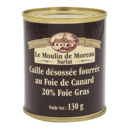 Caille désossée et fourrée au foie de canard (20% foie gras) 130g