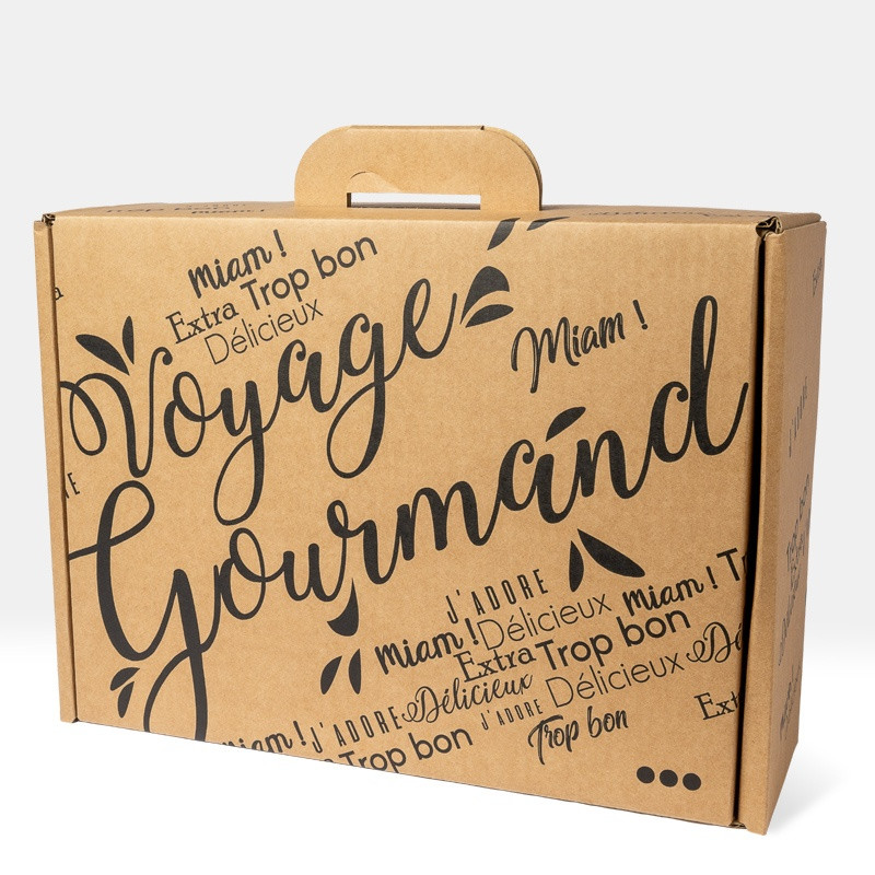 Moyenne - Valisette kraft "Voyage Gourmand"